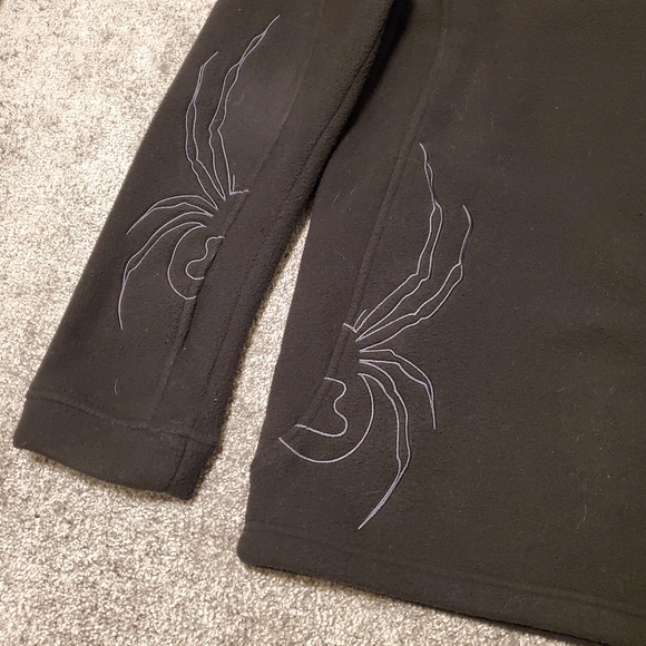 Spyder sweater Mens Large Black Full Zip Fleece Logo - Picture 7 of 12